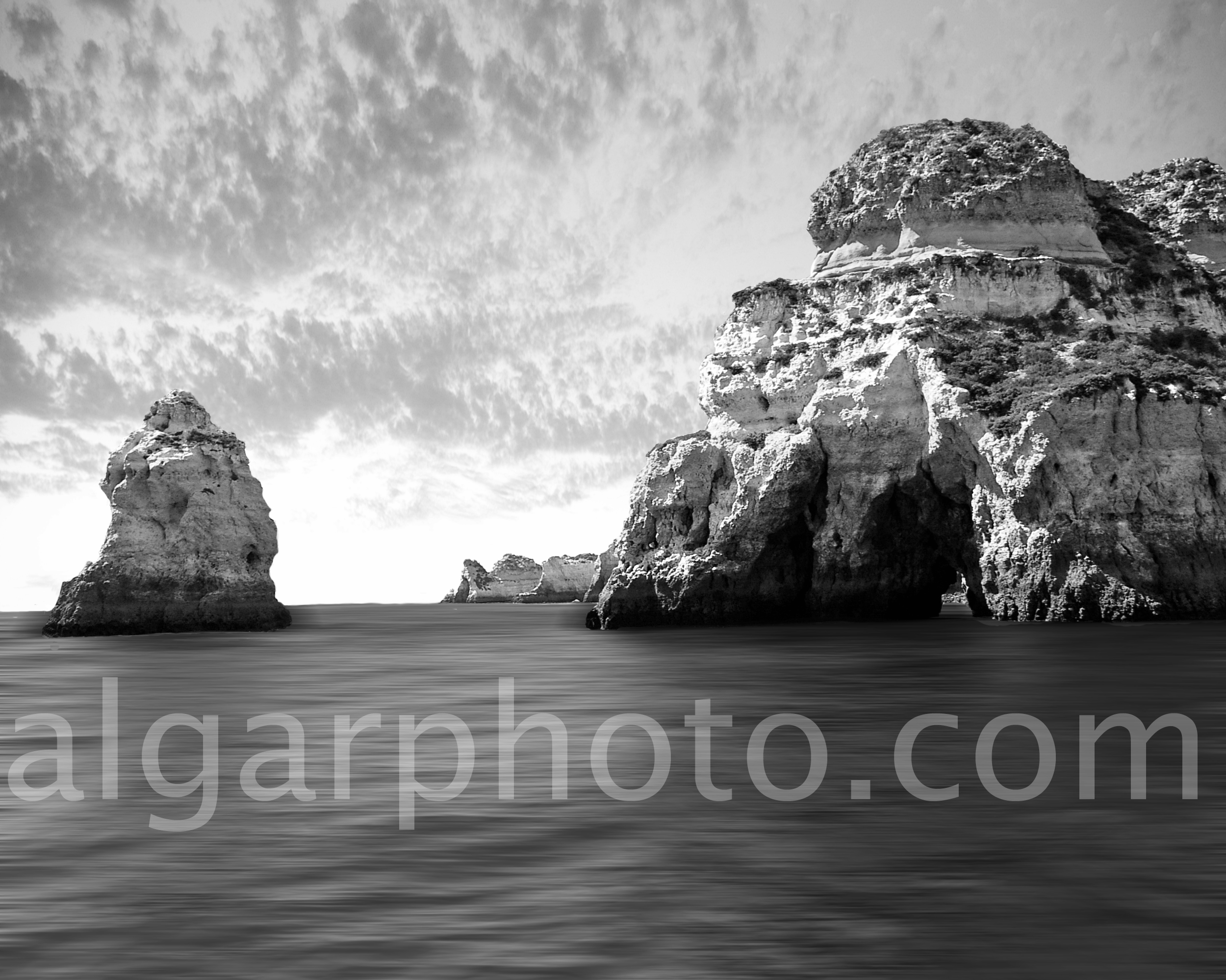 Algarve photography seascape mono